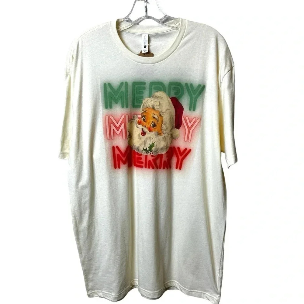 Christmas Shirt, Vintage Santa‎ Shirt, Retro Santa Shirt, Boho Christmas Unisex